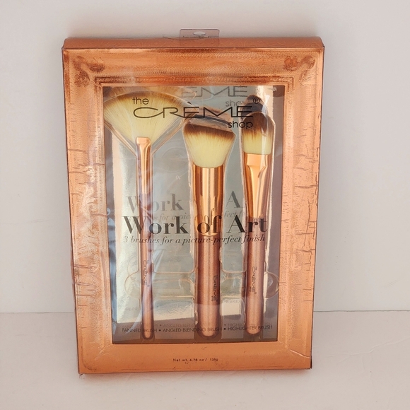 Work of Art Women's 3 Markup Brushes for a Picture-Perfect Finish-Rose Gold - Picture 1 of 5